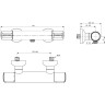 Смеситель термостатический для душа IDEAL STANDARD Melange A4279AA