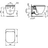 Унитаз подвесной IDEAL STANDARD Tesi Aquablade T007901